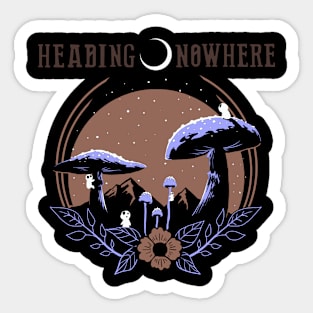 Heading Nowhere Brown/Purple Sticker